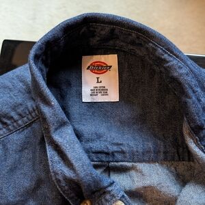 Dickies Men's Dark Indigo Button-Up Shirt